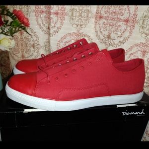 Diamond Red Herringbone